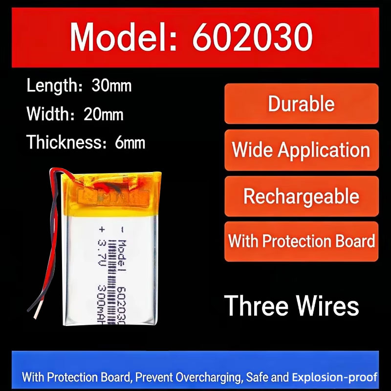 Smart Watch - 3.7V 300mAh 602030 리튬 배터리 무선