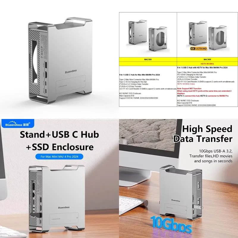 Usb Hub - 미니 M4 스탠드 허브 독 USB