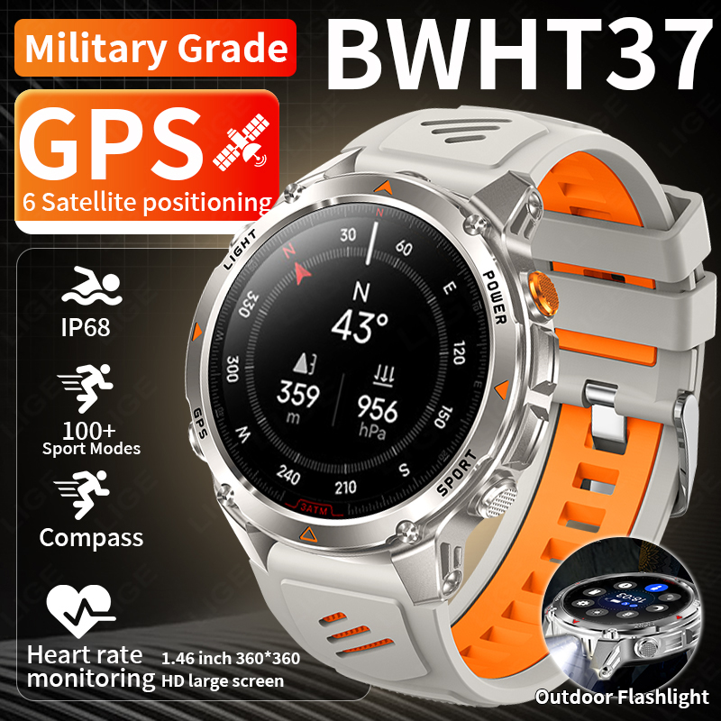 Smart Watch - LIGE 러기드 GPS 트랙 스마트워치 남성용