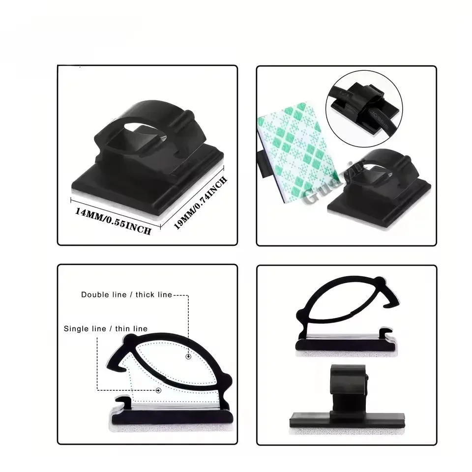 접착식 차량용 케이블 충전선 고정 클립, 전선 정리 클 - Cable Organizer 리뷰 및 가격