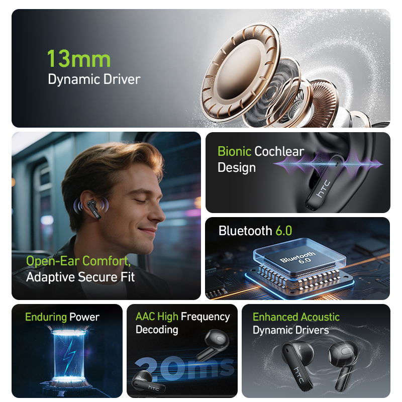 HTC NE94 게이밍 TWS 이어폰: 마이크 내장,  - Headphones Wireless 리뷰 및 가격