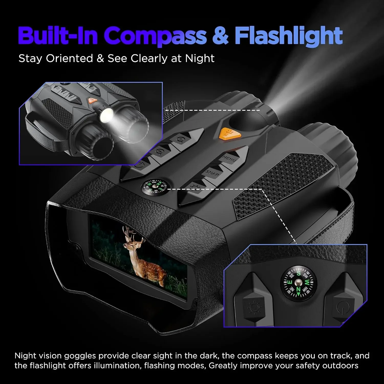 성인용 4K 야간 투시경: 카메라가 장착된 전술용 쌍안 - Electronics Gadgets For Gift 리뷰 및 가격