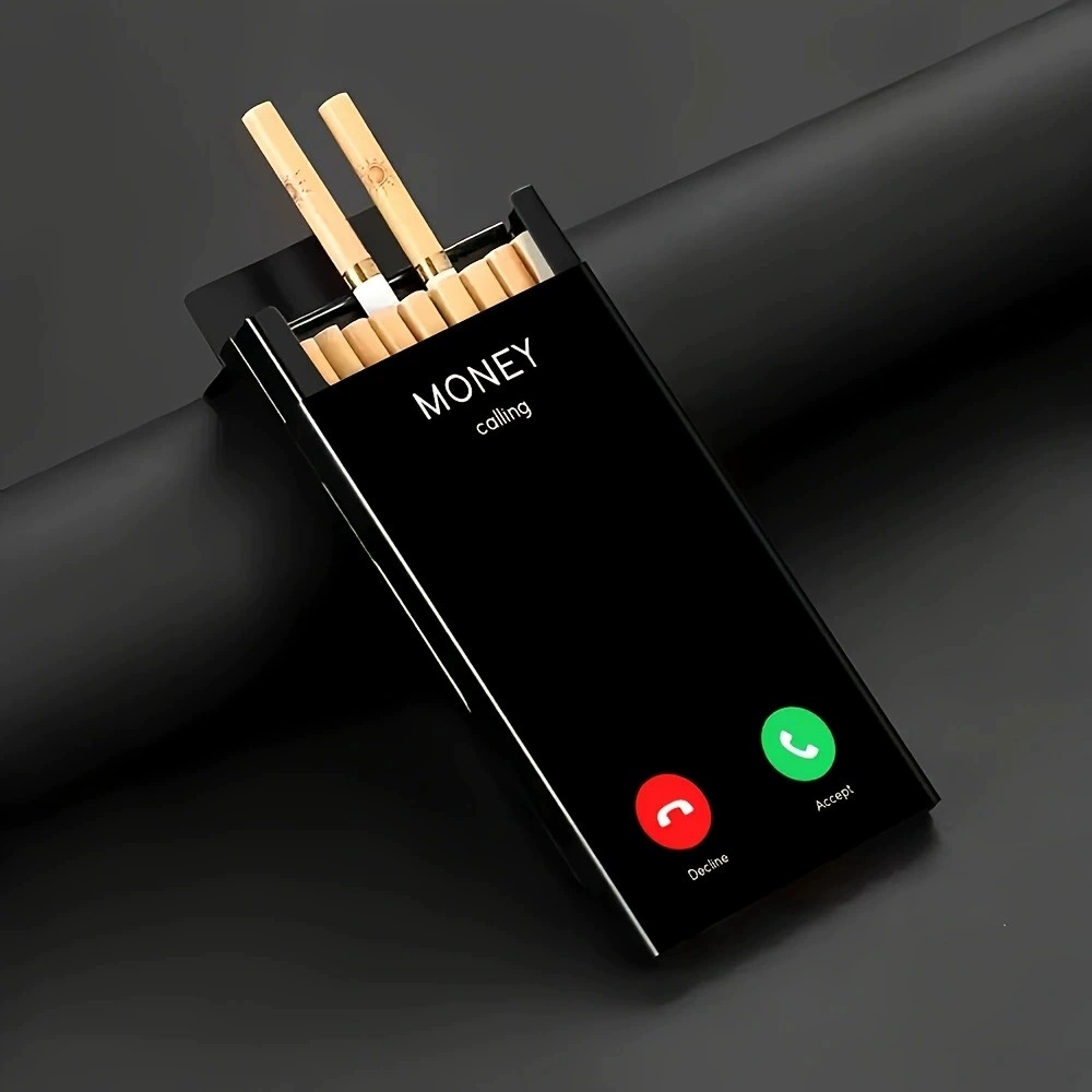 얇고 세련된 금속 재질의 담배 케이스로, 슬라이딩 방식 - Phone Holder 리뷰 및 가격