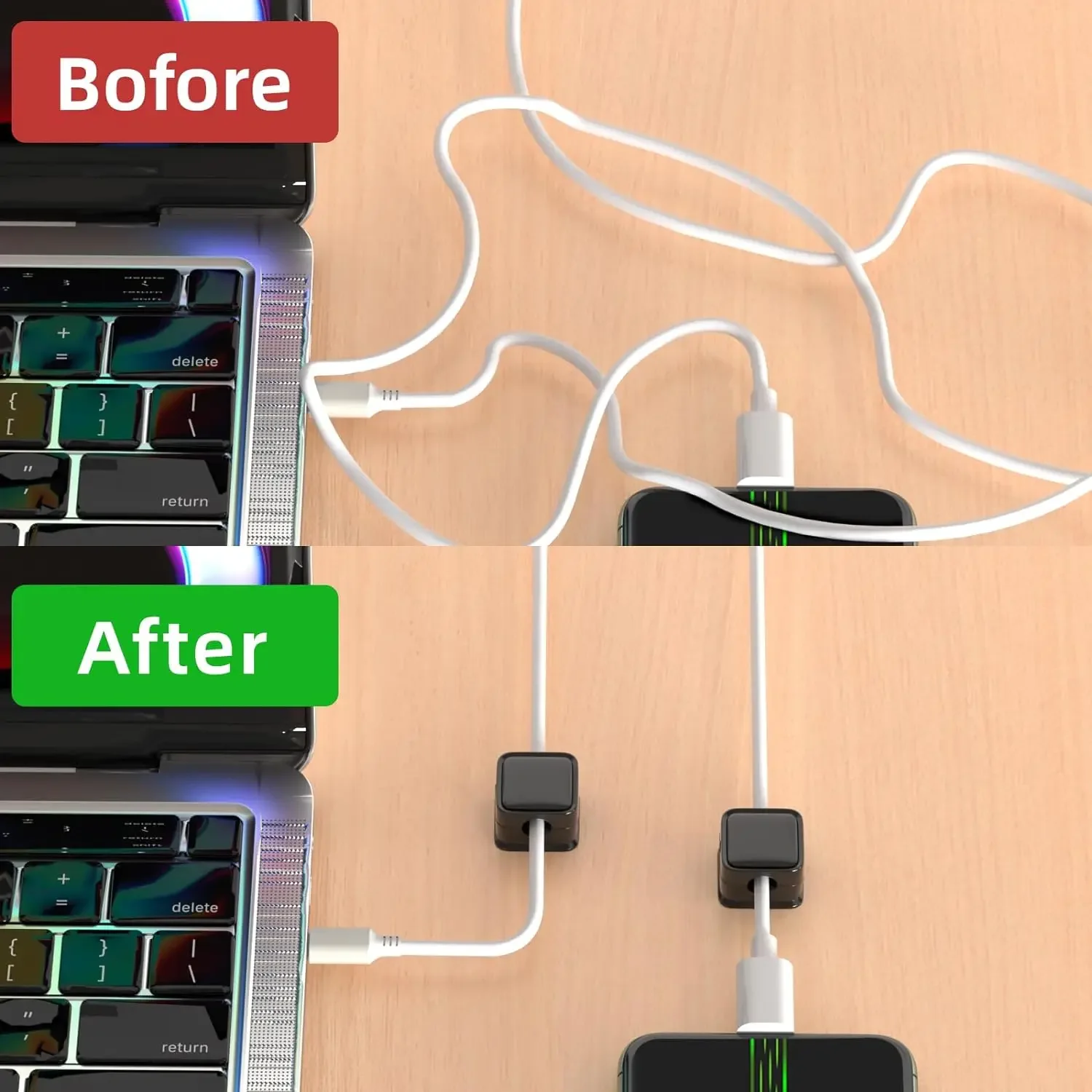 미니 케이블 정리대, 자석식 케이블 정리, 부드러운 조 - Cable Organizer 리뷰 및 가격