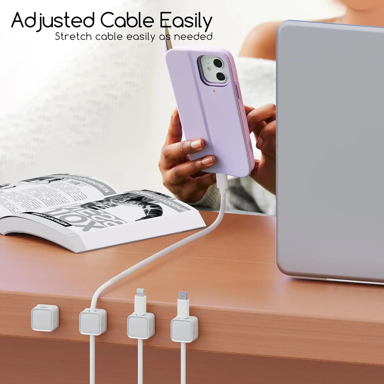 미니 케이블 정리대, 자석식 케이블 정리, 부드러운 조 - Cable Organizer 리뷰 및 가격