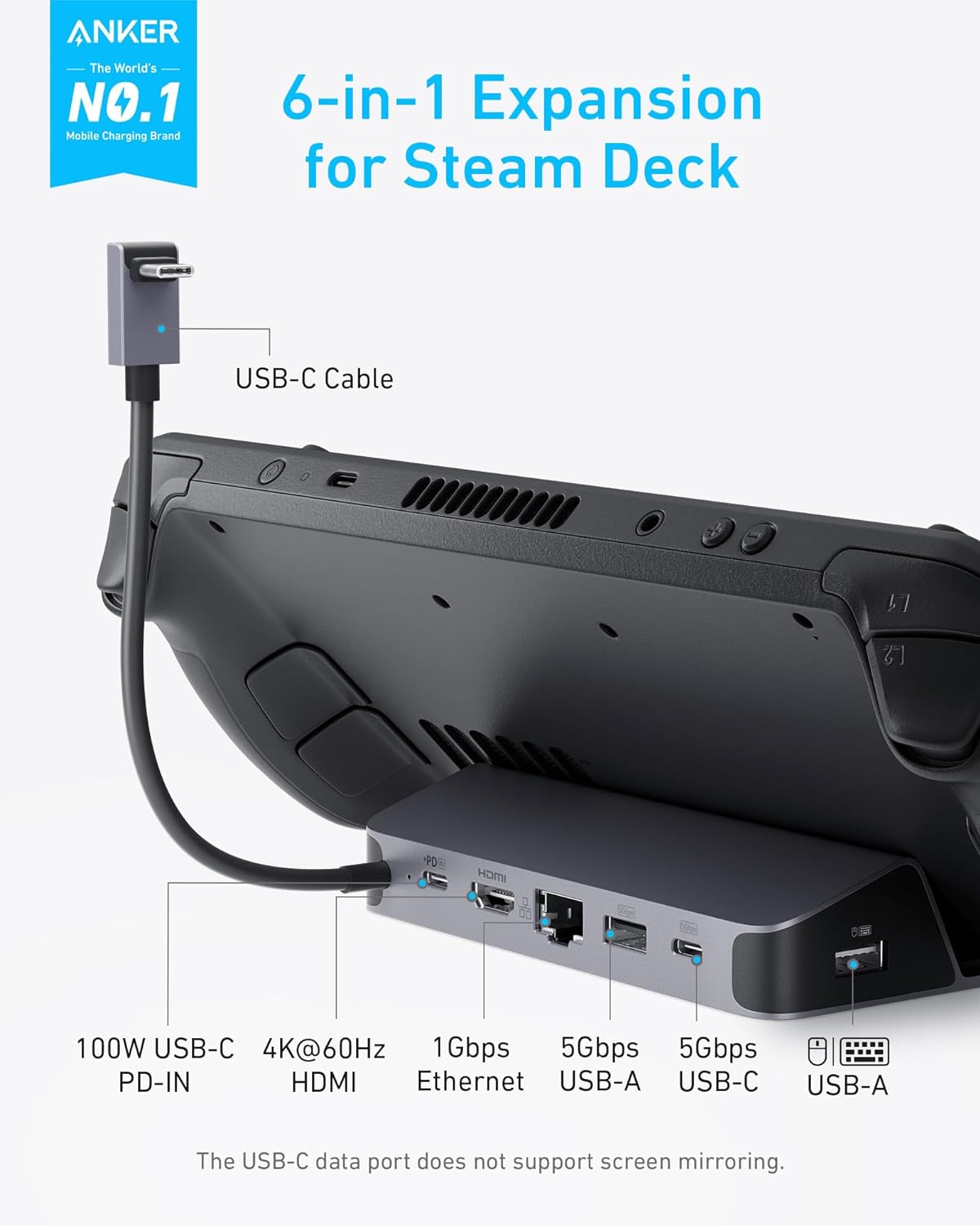 스팀덱/ROG Ally용 앵커 충전 스테이션, 6-in - Usb Hub 리뷰 및 가격