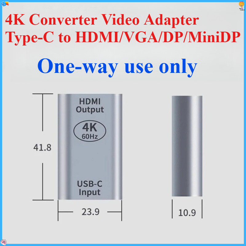 4K 변환기 비디오 어댑터 Type-C-HDMI/VGA - Electronics And Gadgets Ce 리뷰 및 가격