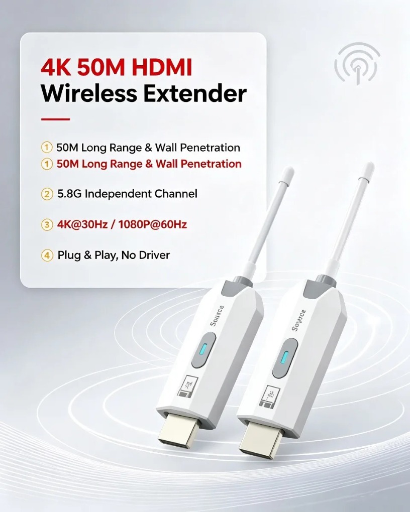 포인트 투 포인트 4K 디코딩 HDMI 호환 무선 연장 - Hdmi Adapter 리뷰 및 가격