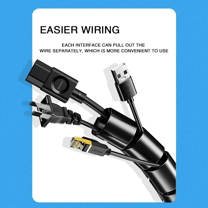 2M 길이의 케이블 정리용 컴퓨터 와이어 코드 슬리브  - Cable Organizer 리뷰 및 가격