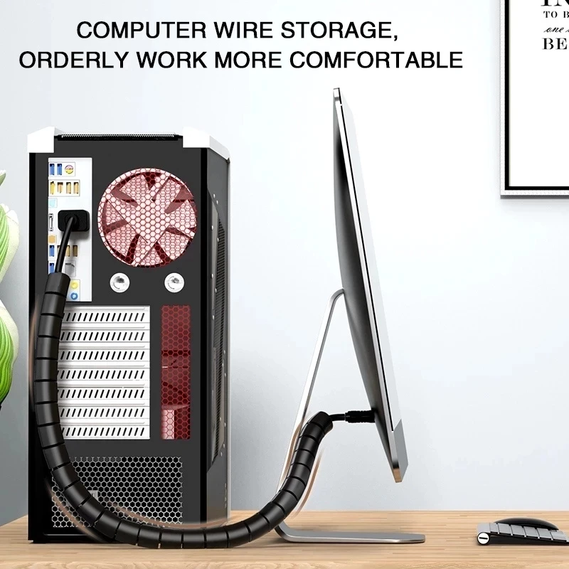 2M 길이의 케이블 정리용 컴퓨터 와이어 코드 슬리브  - Cable Organizer 리뷰 및 가격