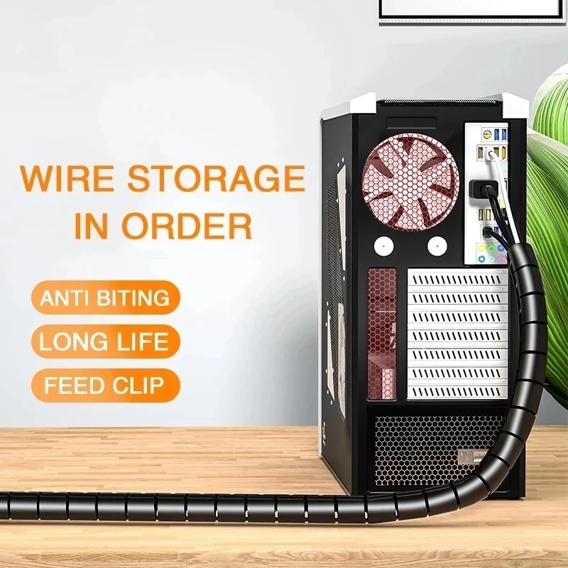 2M 길이의 케이블 정리용 컴퓨터 와이어 코드 슬리브  - Cable Organizer 리뷰 및 가격