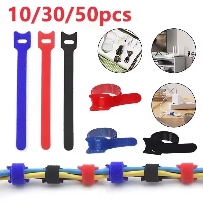 10/30/50Pcs 재사용 가능한 후크 및 루프 케이 - Cable Organizer 리뷰 및 가격