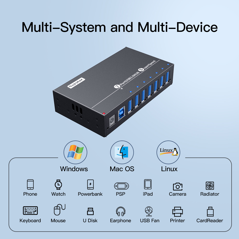A-173 산업용 7포트 USB 3.0 메탈 허브 고속 - Usb Hub 리뷰 및 가격
