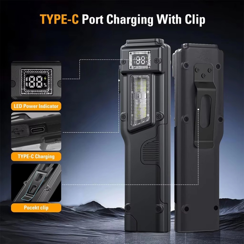 초박형 EDC 충전식 LED 손전등 배터리 디스플레이  - Power Bank 리뷰 및 가격