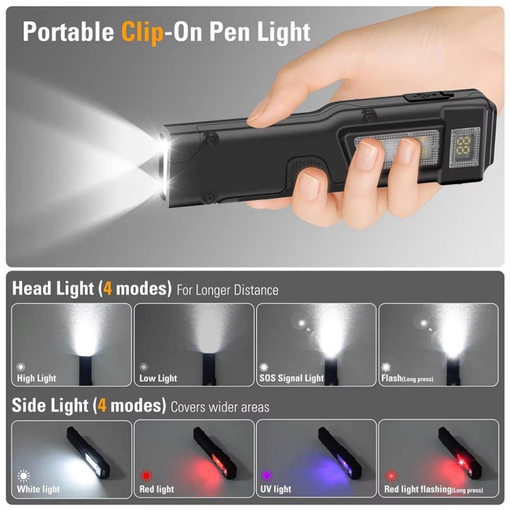 초박형 EDC 충전식 LED 손전등 배터리 디스플레이  - Power Bank 리뷰 및 가격