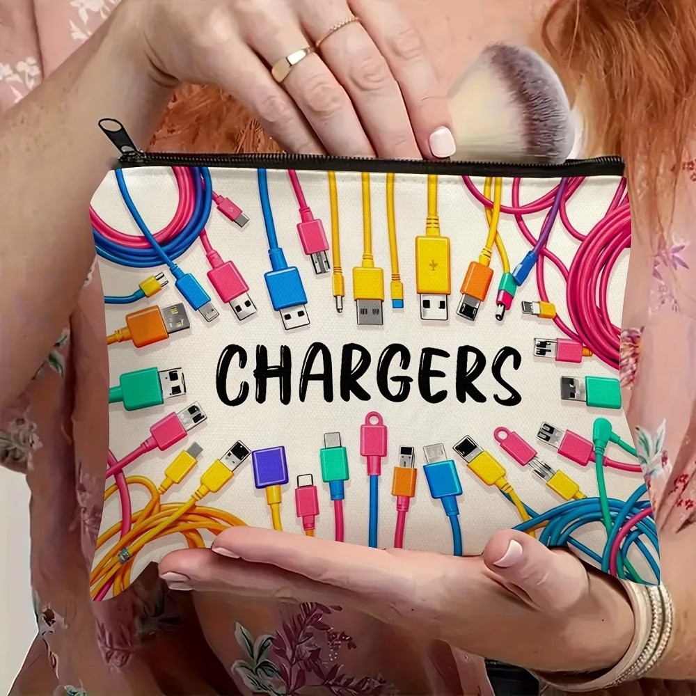 새로운 캔버스 소재 충전기 보관 파우치, 지퍼 잠금 방 - Cable Organizer 리뷰 및 가격