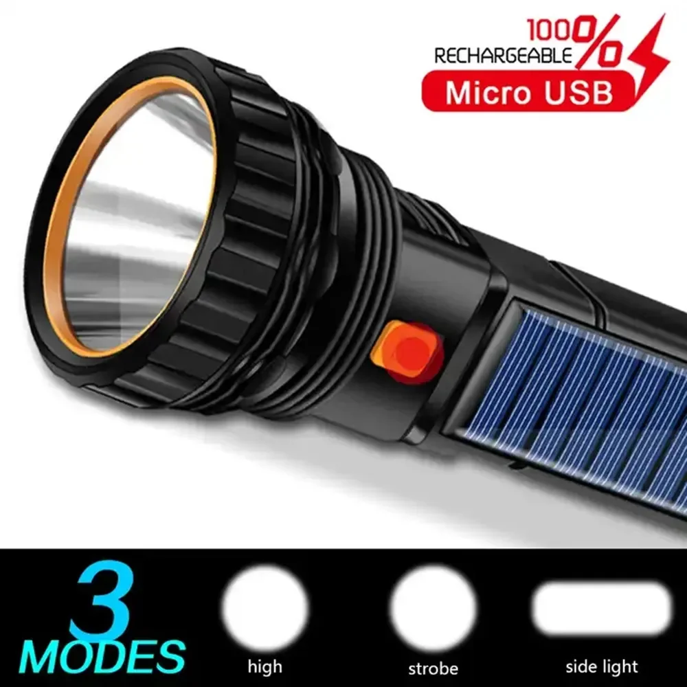 1PC 다기능 태양열 LED 손전등 야외 장거리 토치  - Power Bank 리뷰 및 가격