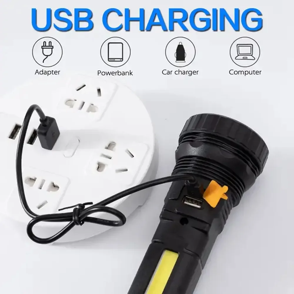 1PC 다기능 태양열 LED 손전등 야외 장거리 토치  - Power Bank 리뷰 및 가격