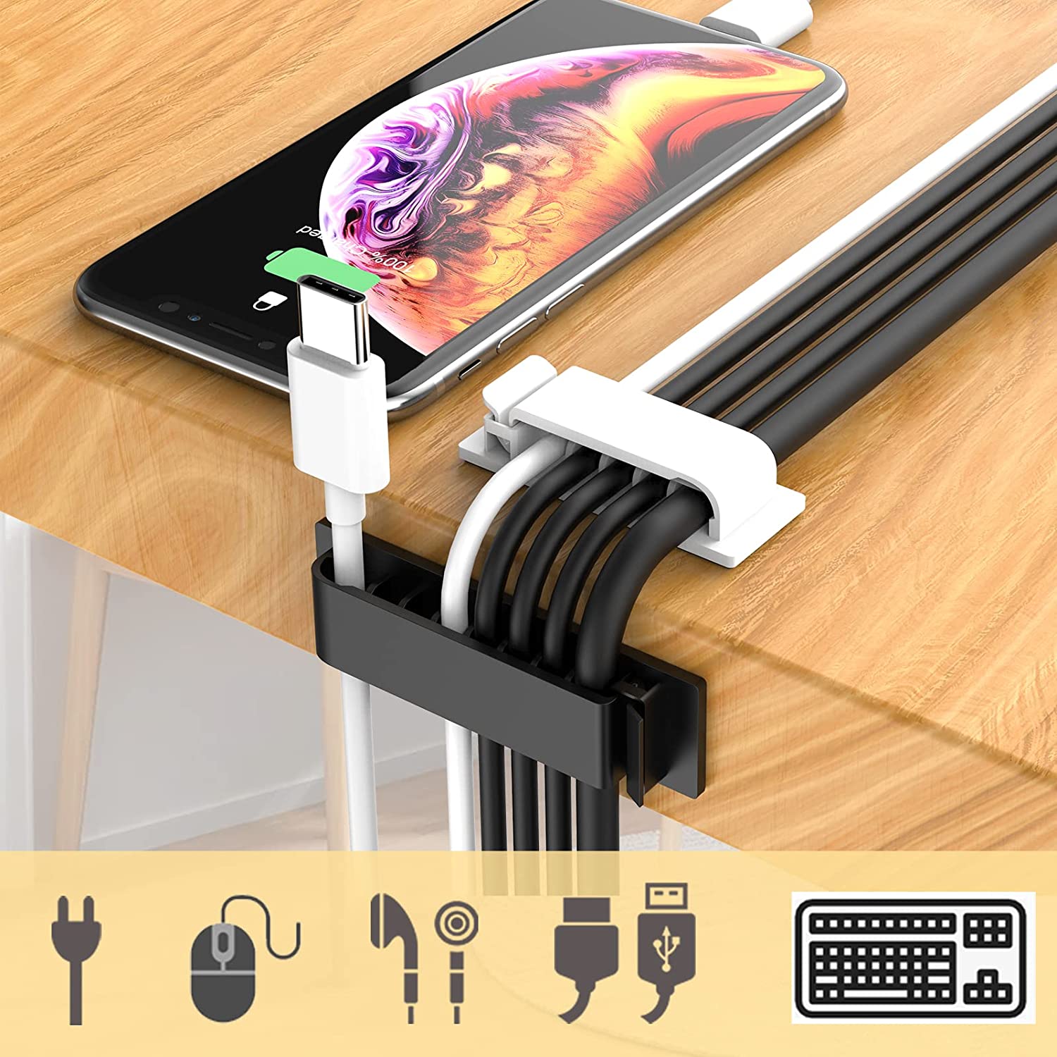 케이블 정리기 코드 관리 와이어 홀더 유연한 USB 케 - Cable Organizer 리뷰 및 가격
